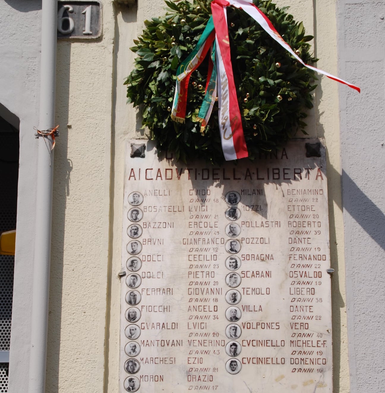 Lapide via Padova 61