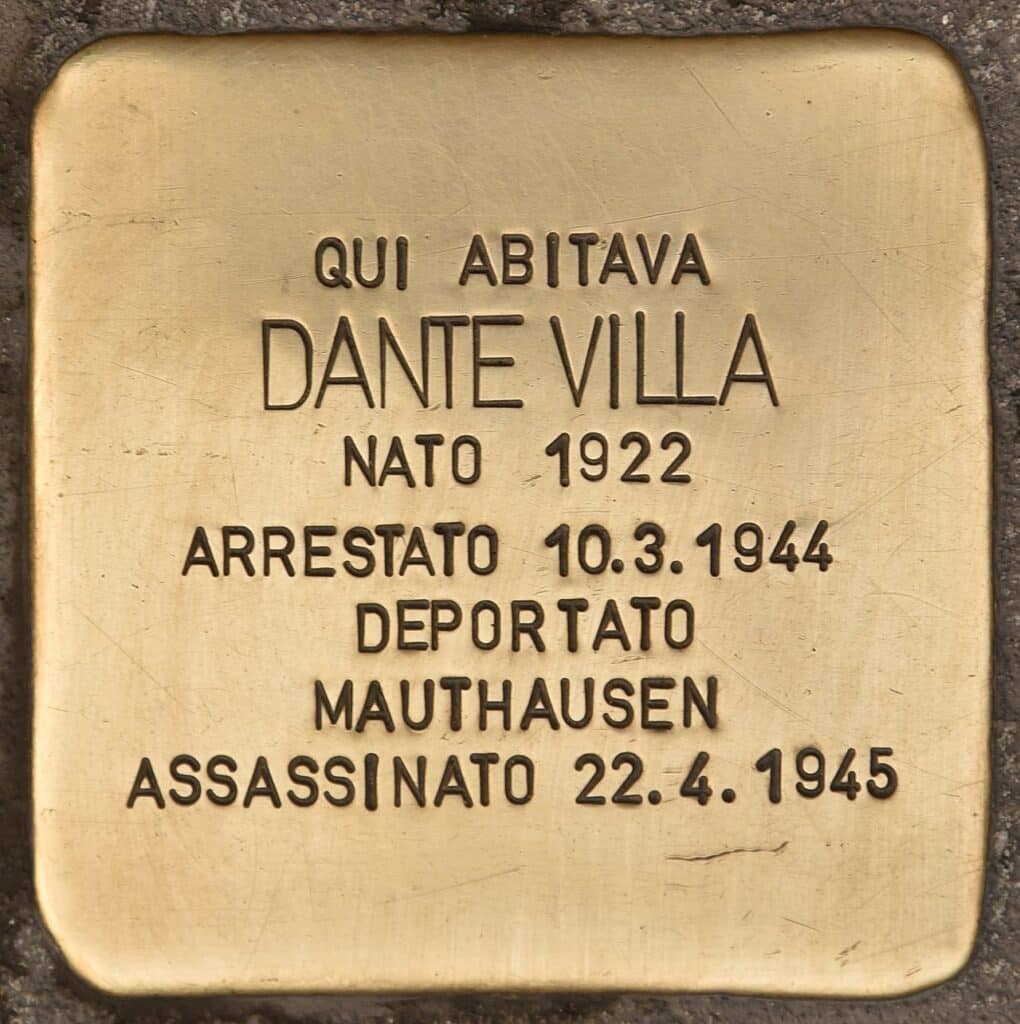 Dante Villa pietra inciampo